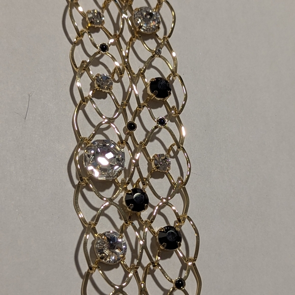 Sorrelli Gold Bracelet with Black and Crystal Accent Stones - Picture 3 of 9